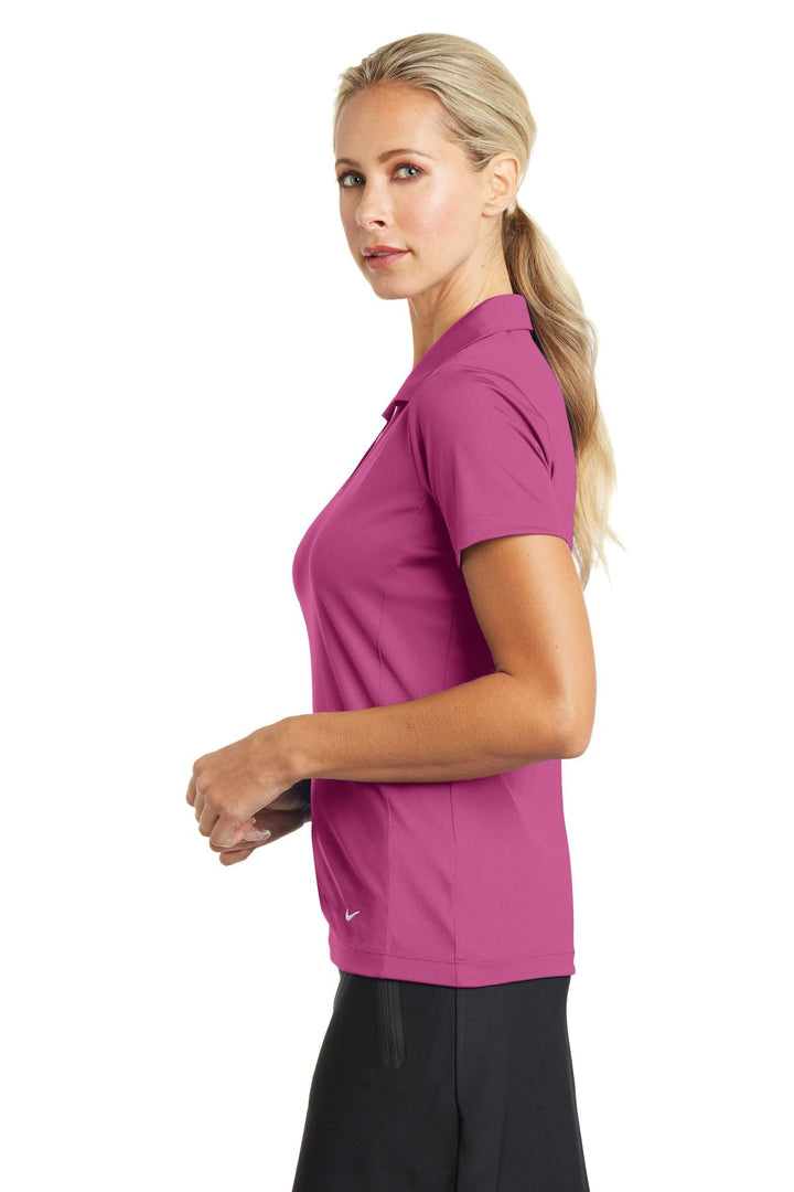 Pink Fire Nike Women's Dri-FIT Vertical Mesh Polo. 637165
