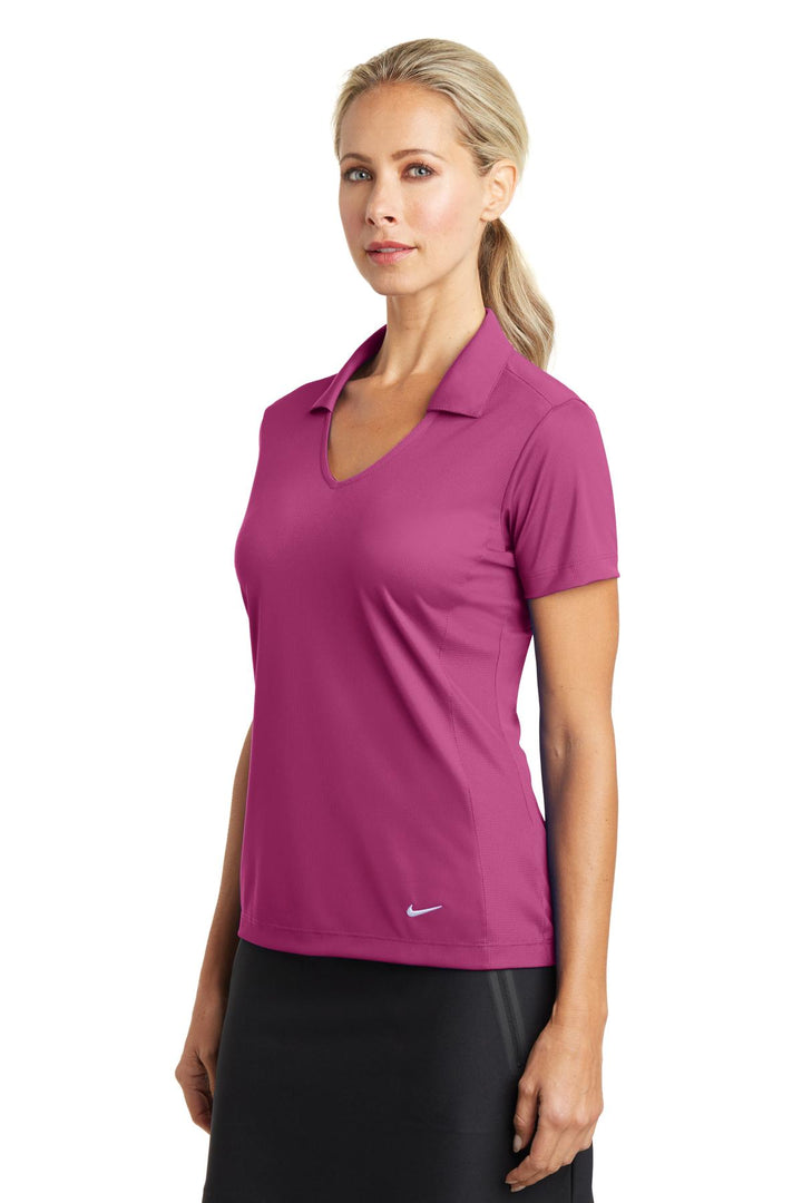 Pink Fire Nike Women's Dri-FIT Vertical Mesh Polo. 637165