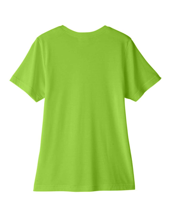 Rear View of Acid Green Women's Fusion ChromaSoft™ Performance T-Shirt - CE111W