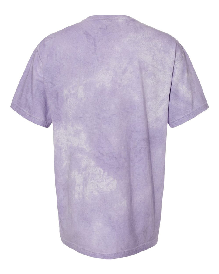 Rear View of Amethyst Colorblast™ Heavyweight T-Shirt - 1745