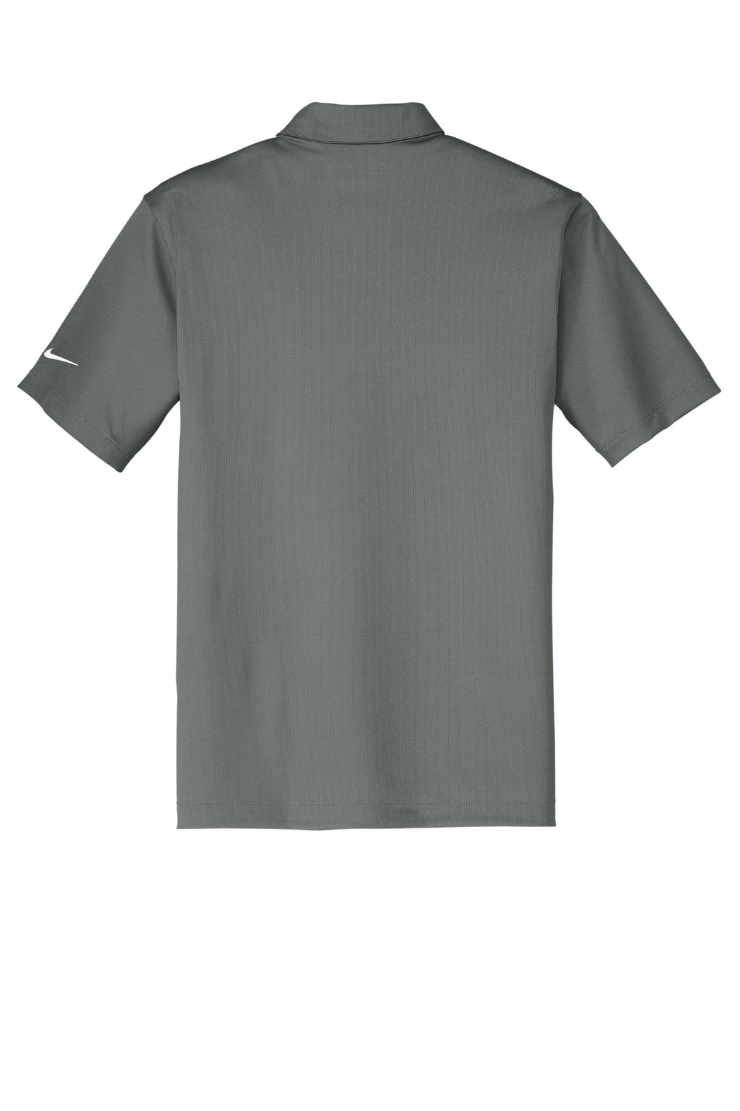 Rear View of Anthracite Nike Dri-FIT Vertical Mesh Polo. 637167