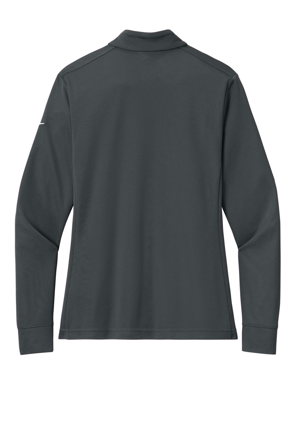 Rear View of Anthracite Nike Women's Essential 1/2-Zip Cover-Up NKHM7969