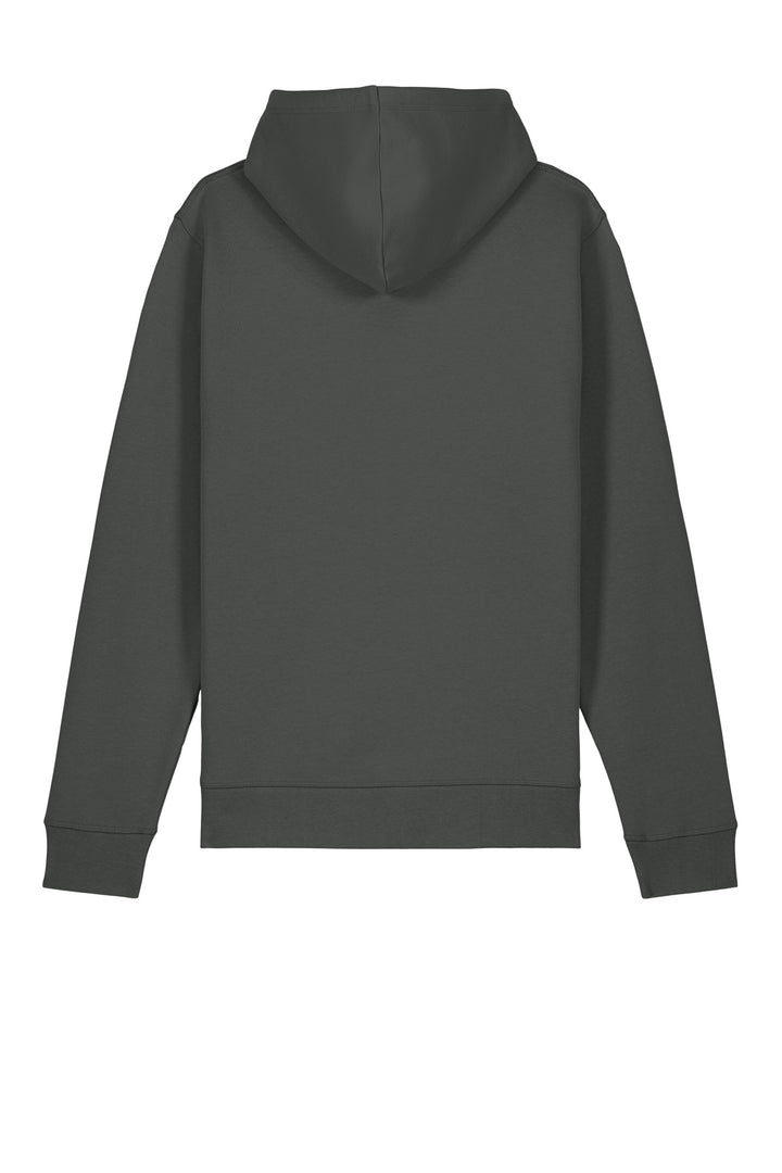 Rear View of Anthracite Stanley/Stella Unisex Drummer 2.0 Hooded Sweatshirt SXU009