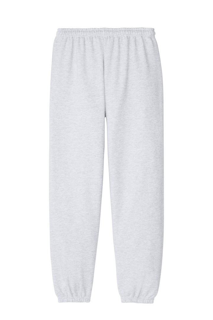 Rear View of Ash Gildan Heavy Blend Sweatpant. 18200