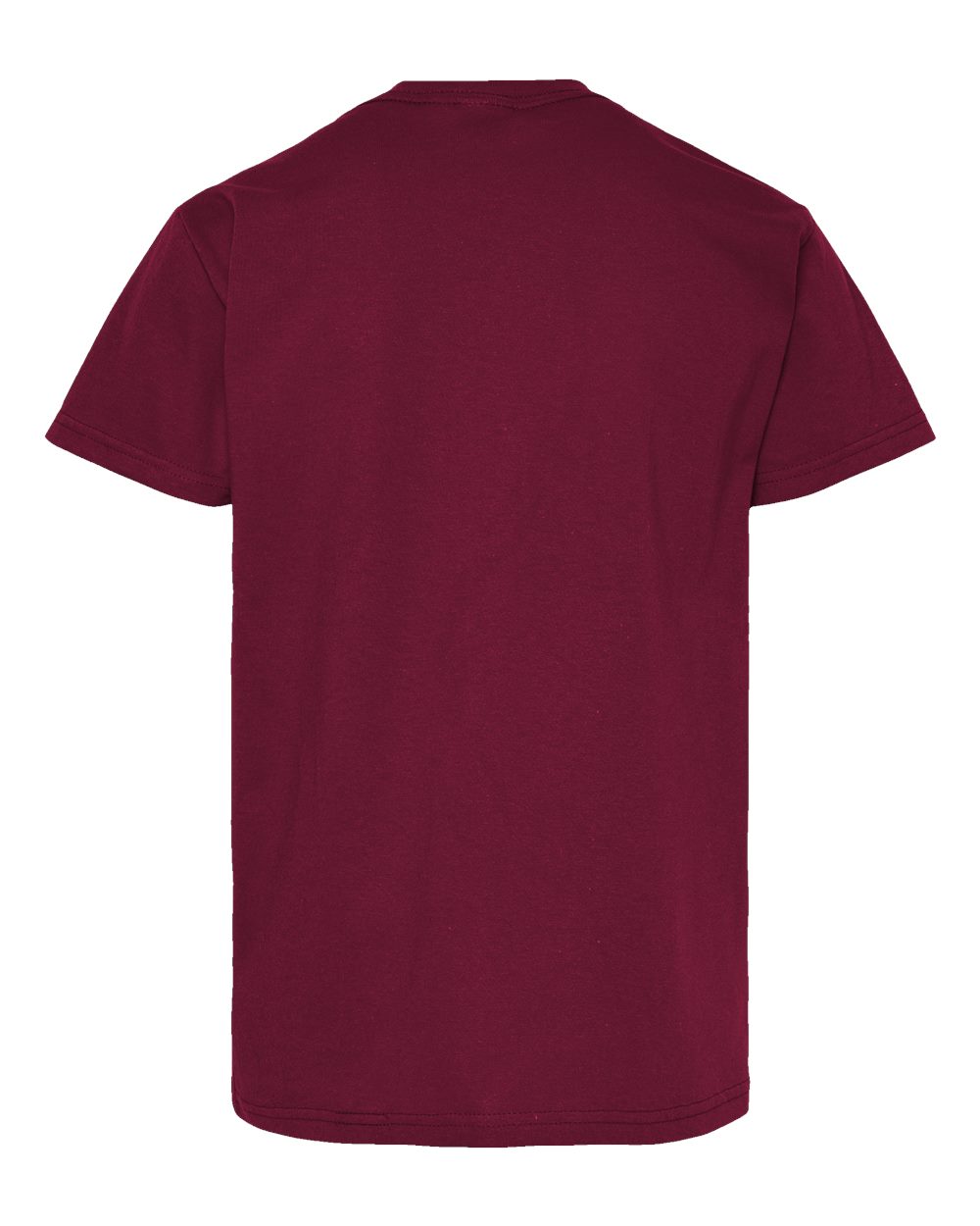 Rear View of Athletic Cardinal Essential-T Youth T-Shirt - 5480