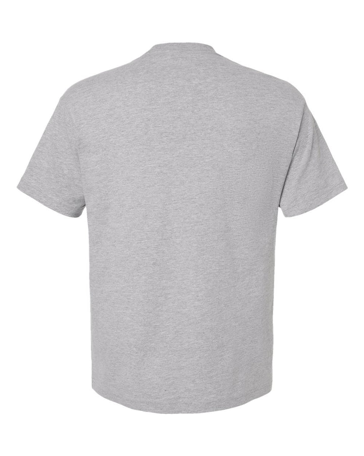 Rear View of Athletic Heather 6 oz. Heavyweight Tee - 3010