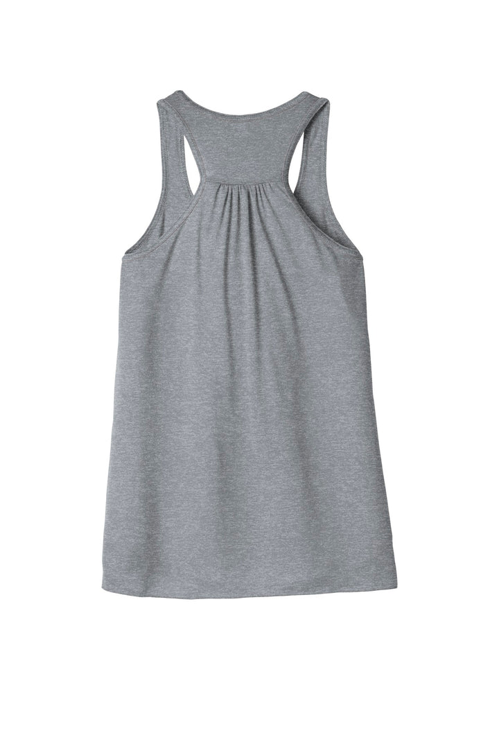 Rear View of Athletic Ht BELLA+CANVAS Women's Flowy Racerback Tank. BC8800