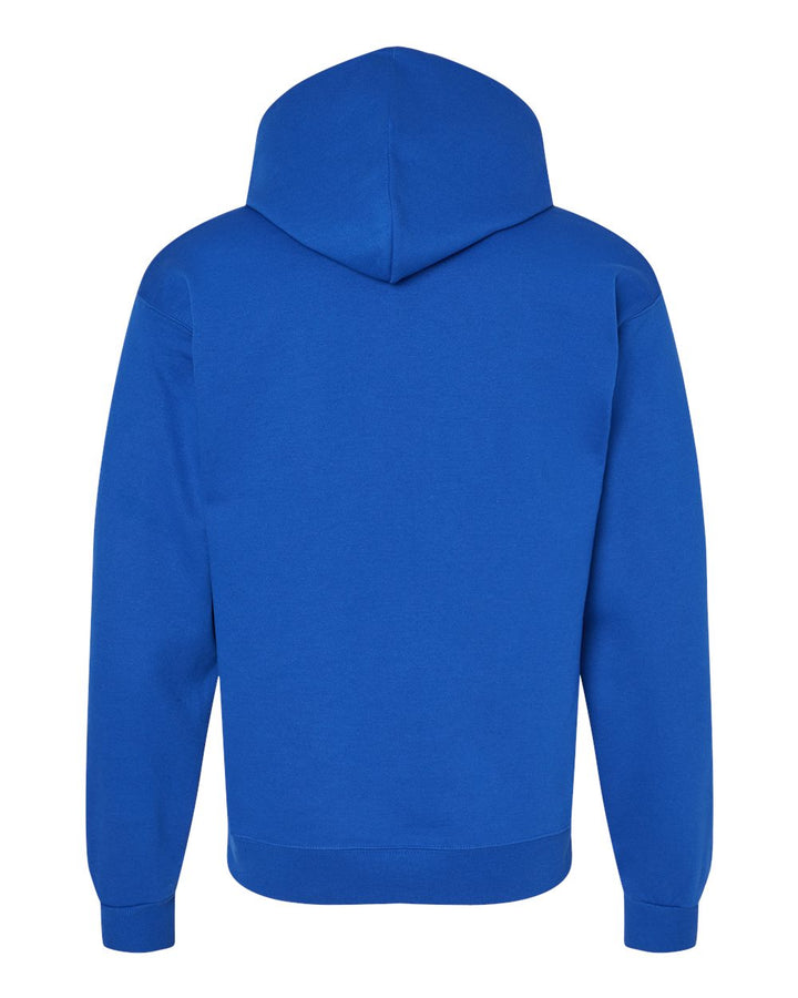 Rear View of Athletic Royal Ecosmart® Hooded Sweatshirt - P170