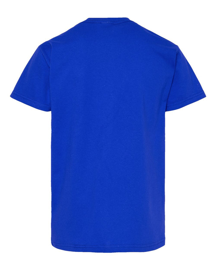 Rear View of Athletic Royal Essential-T Youth T-Shirt - 5480