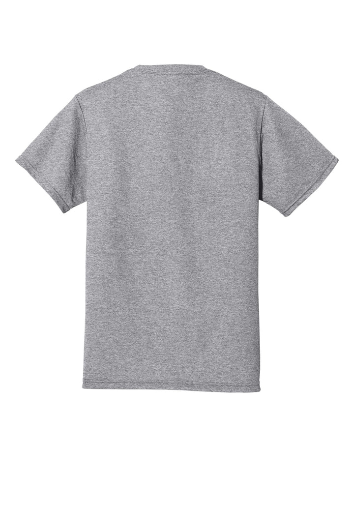 Rear View of AthlHthr Jerzees Dri-Power 100% Polyester T-Shirt. 21M