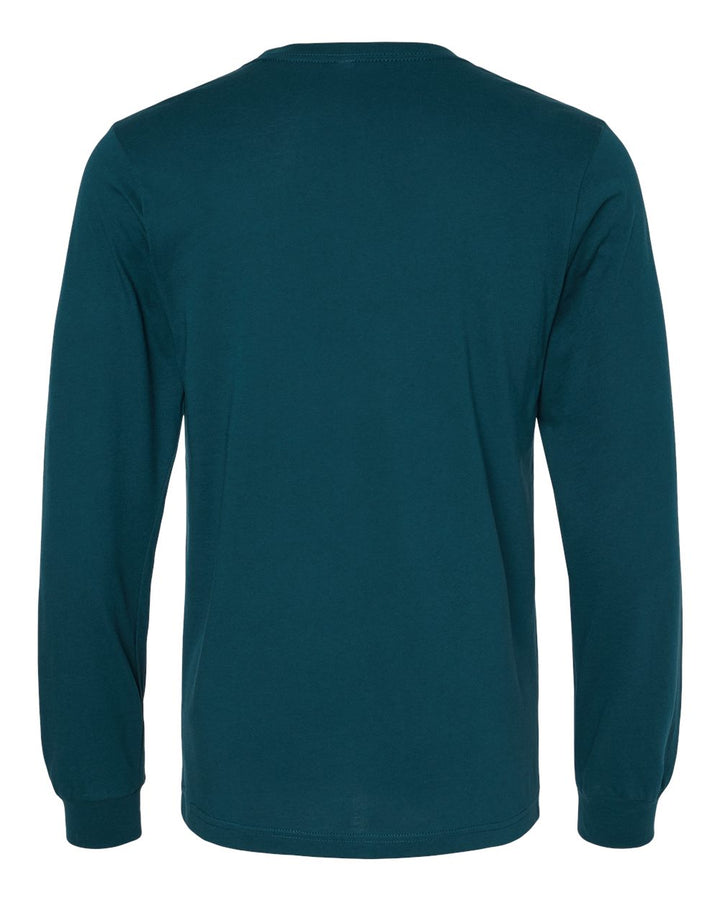 Rear View of Atlantic Jersey Long Sleeve Tee - 3501