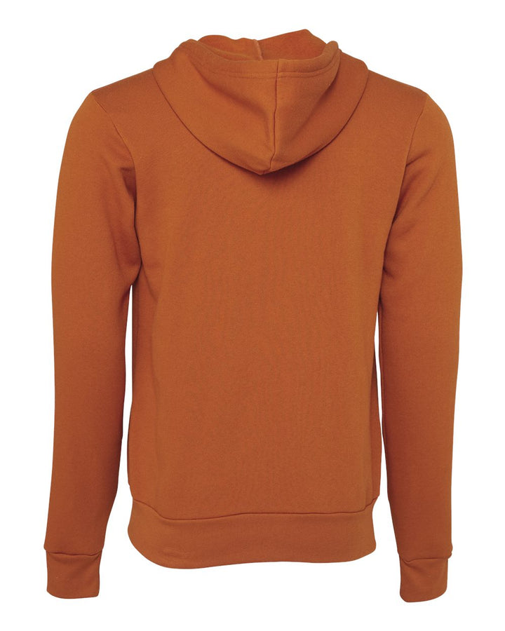 Rear View of Autumn Sponge Fleece Full-Zip Hoodie - 3739