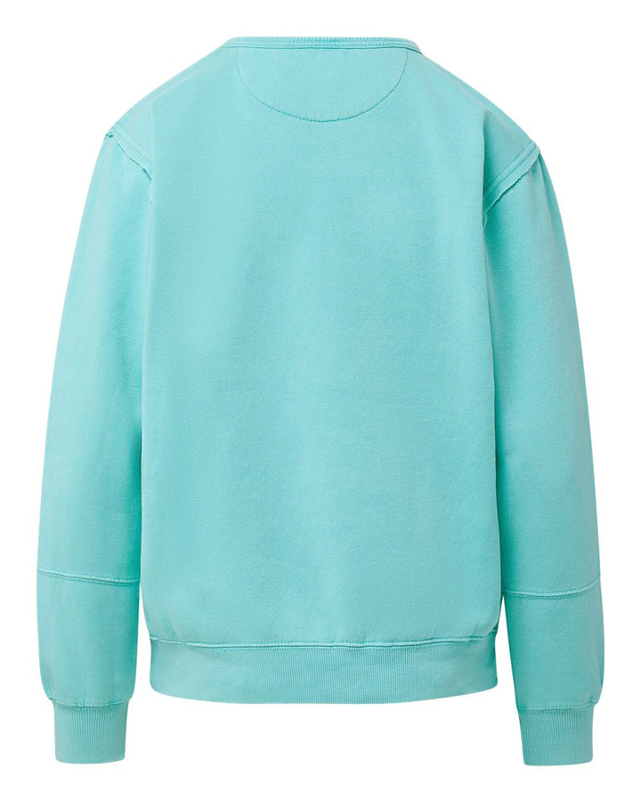 Rear View of Barbados Blue Women's Coastal Color™ Sweatshirt - W25167