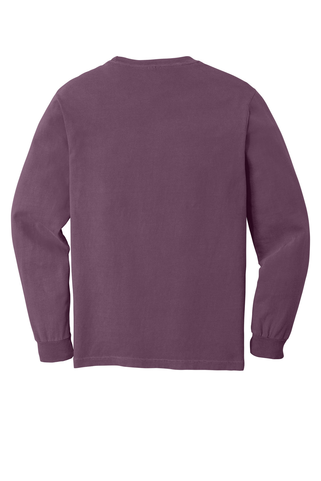 Rear View of Berry COMFORT COLORS Heavyweight Ring Spun Long Sleeve Tee. 6014