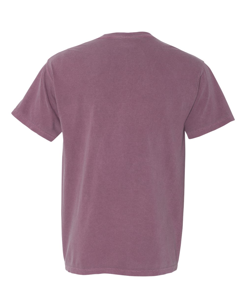 Rear View of Berry Garment-Dyed Heavyweight Pocket T-Shirt - 6030