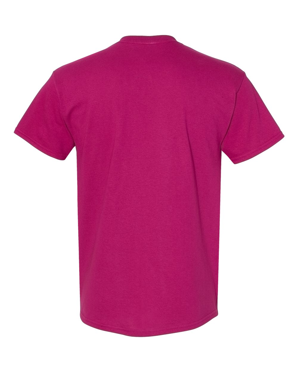 Rear View of Berry Heavy Cotton™ T-Shirt - 5000