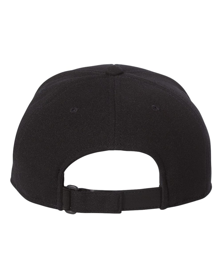 Rear View of Black 110® Cool & Dry Mini-Piqué Cap - 110P