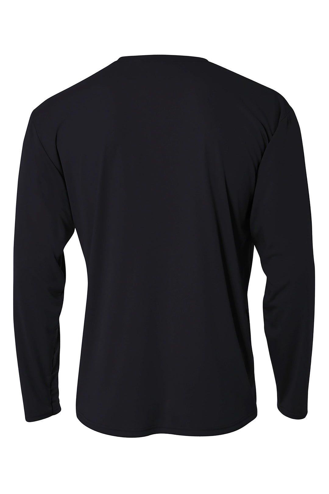 Rear View of Black A4 Cooling Performance Long Sleeve Tee A4N3165