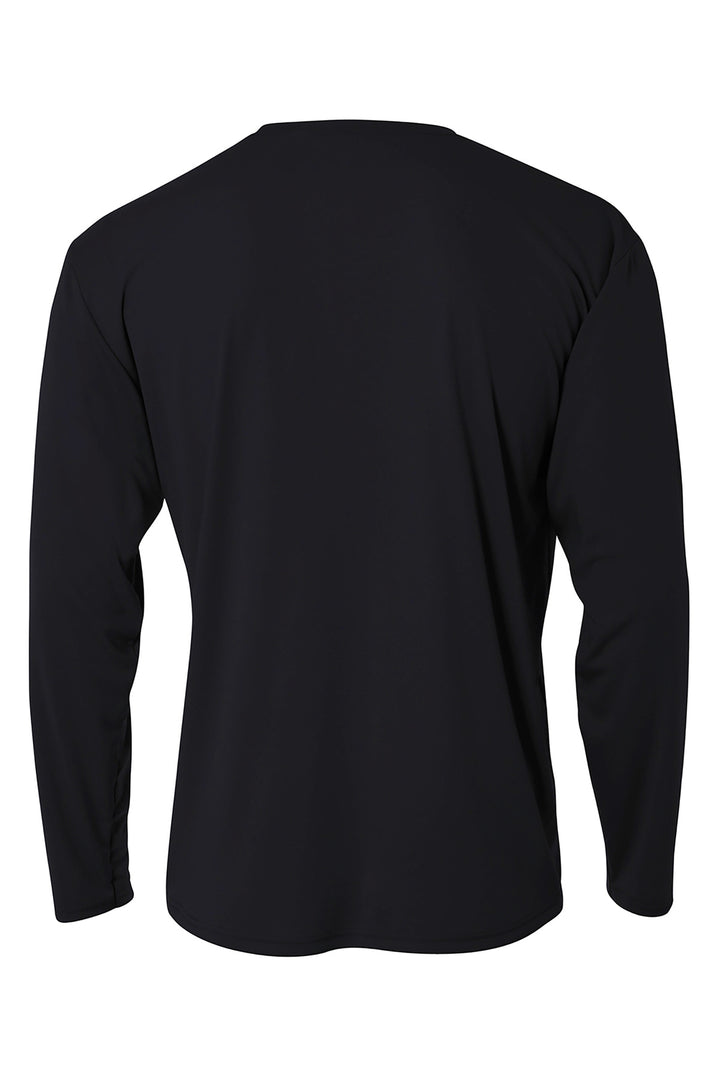 Rear View of Black A4 Cooling Performance Long Sleeve Tee A4N3165