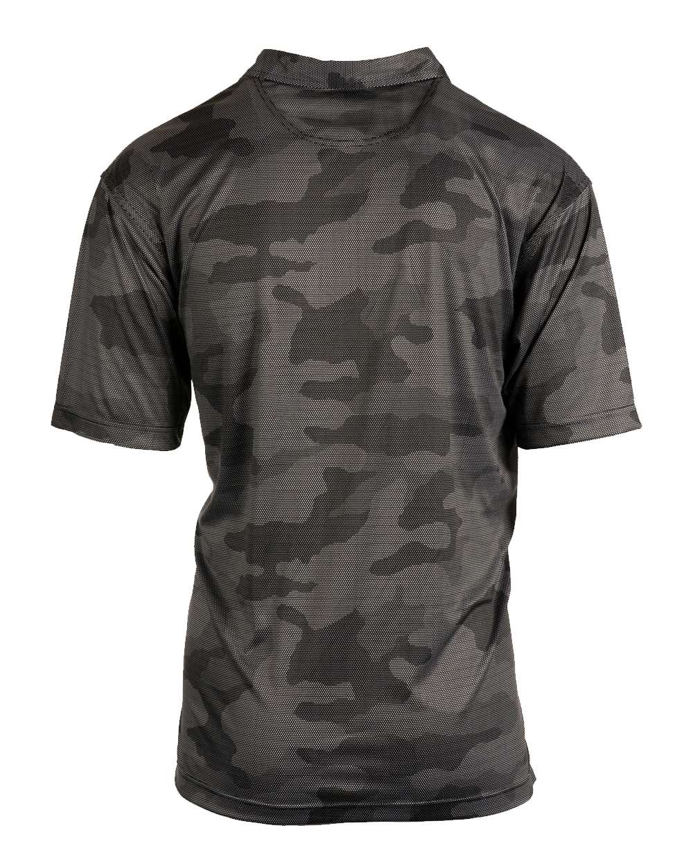 Rear View of Black Camo Golf Polo - 0101