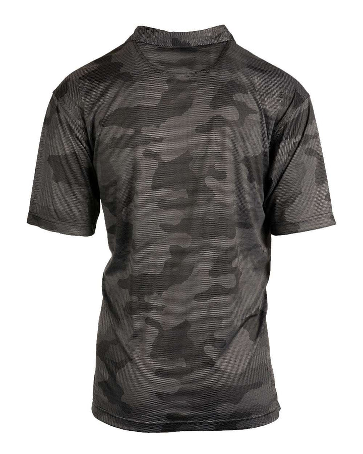 Rear View of Black Camo Golf Polo - 0101