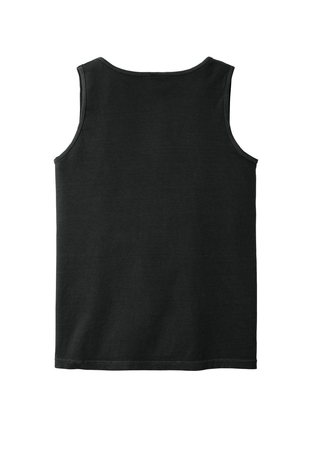 Rear View of Black COMFORT COLORS Heavyweight Ring Spun Tank Top. 9360
