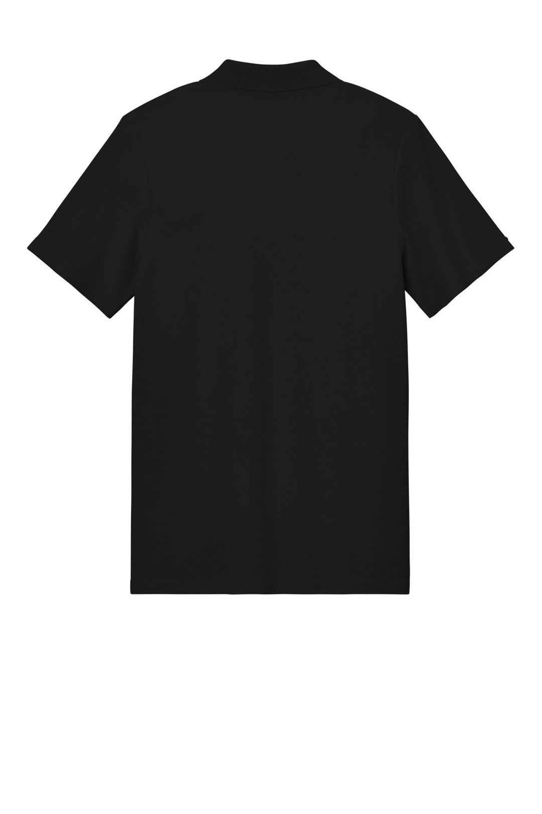 Rear View of Black Gildan Softstyle Pique Polo 64800