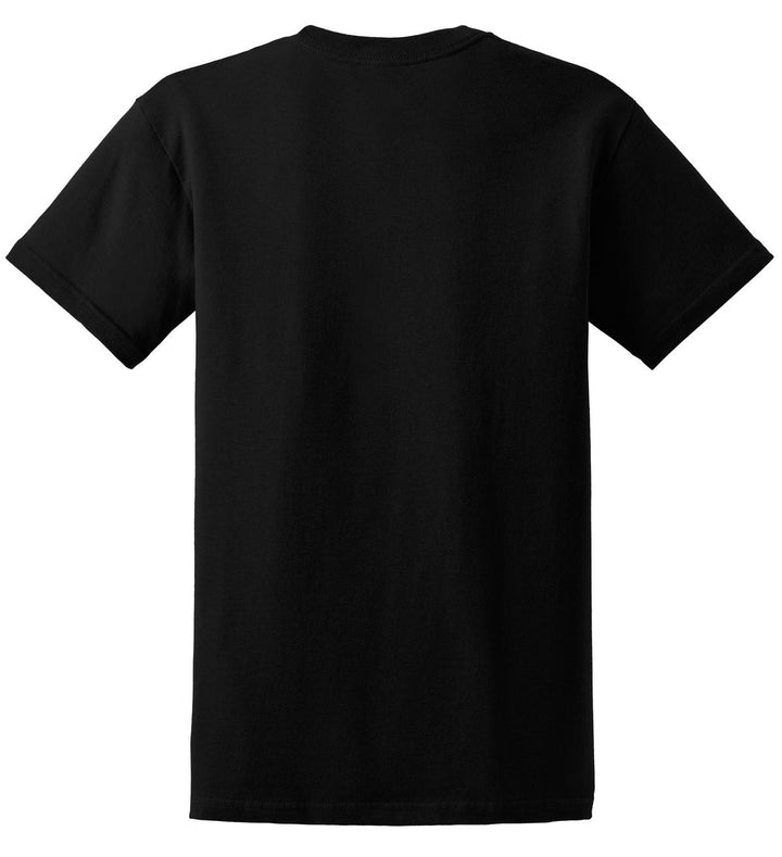Rear View of Black Gildan - Ultra Cotton 100% US Cotton T-Shirt. 2000