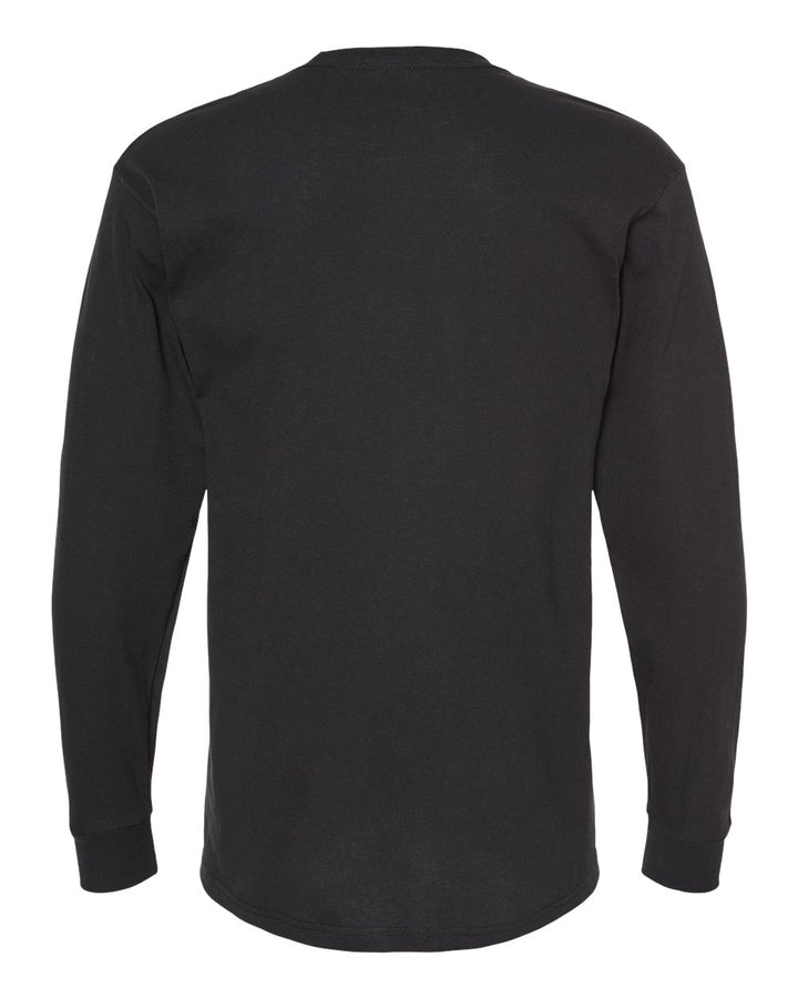 Rear View of Black Gold Soft Touch Long Sleeve T-Shirt - 4820