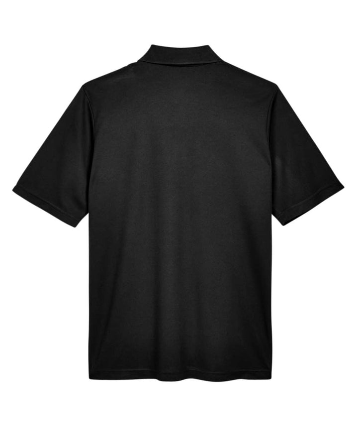 Rear View of Black Men's Origin Performance Piqué Polo - 88181