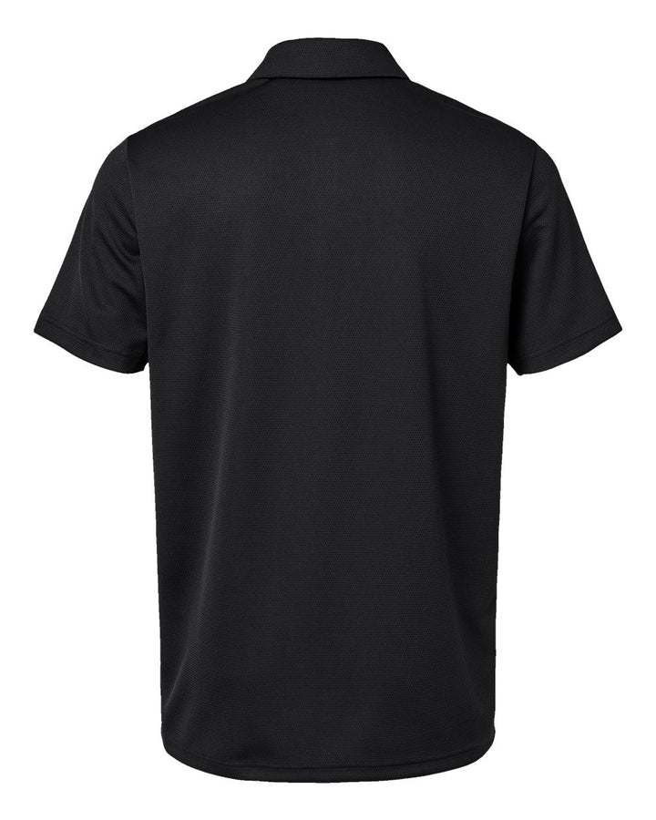 Rear View of Black Micro Pique Polo - A580