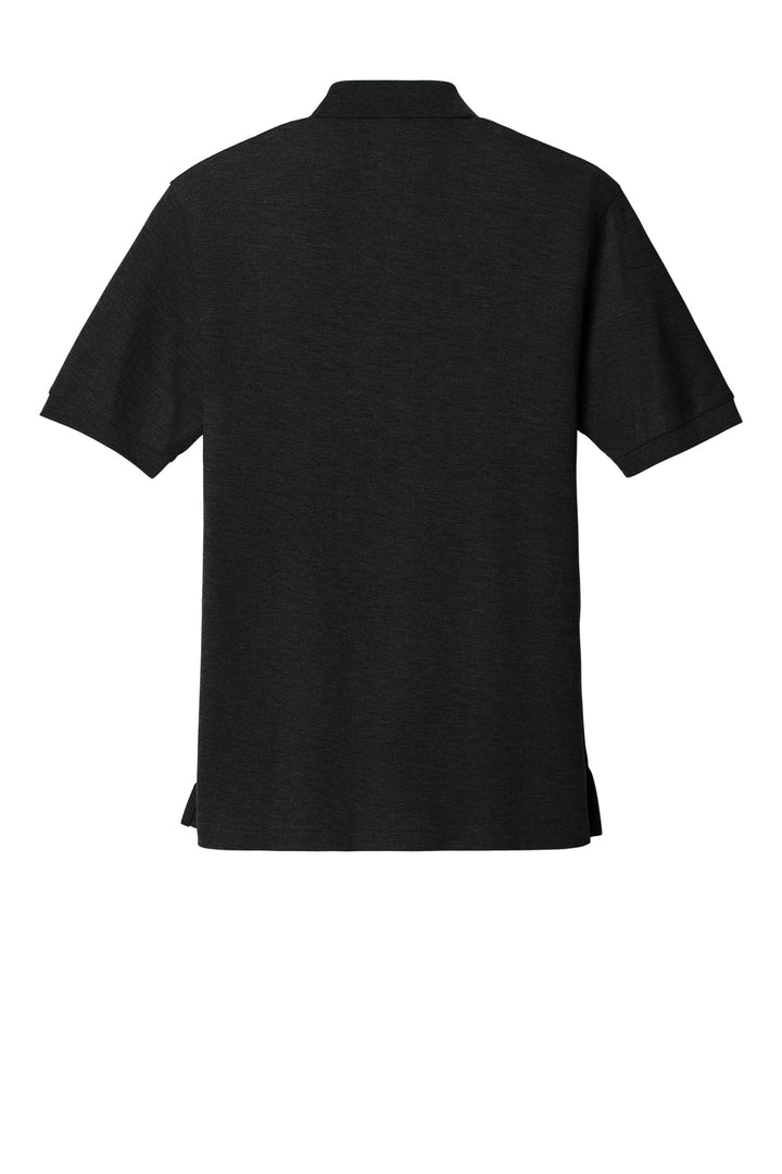 Rear View of Black Port Authority Silk Touch Polo K500