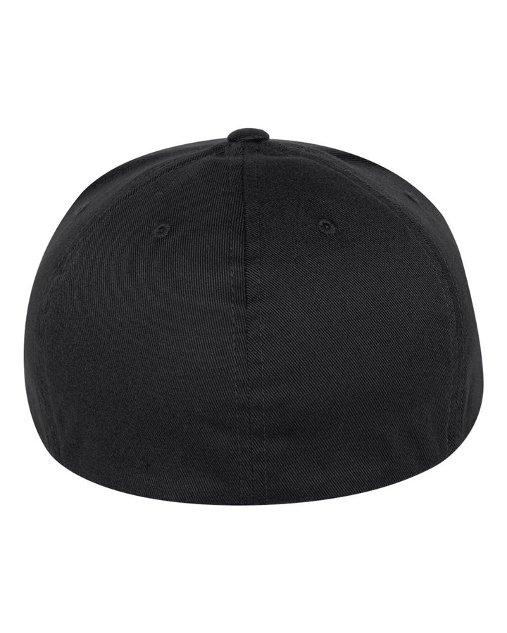 Rear View of Black Pro-Baseball On Field Cap - 6297F