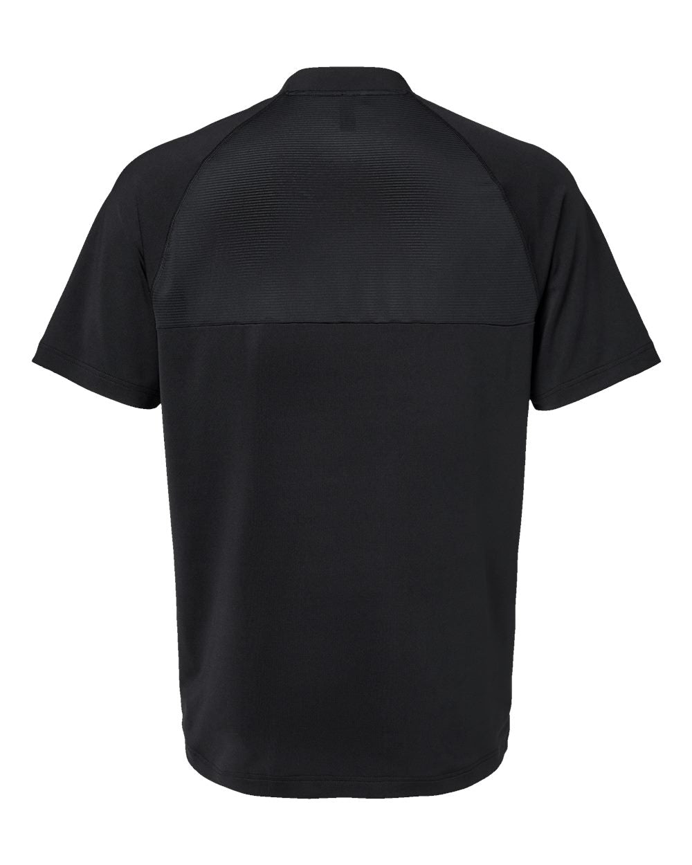 Rear View of Black Sport Collar Polo - A584