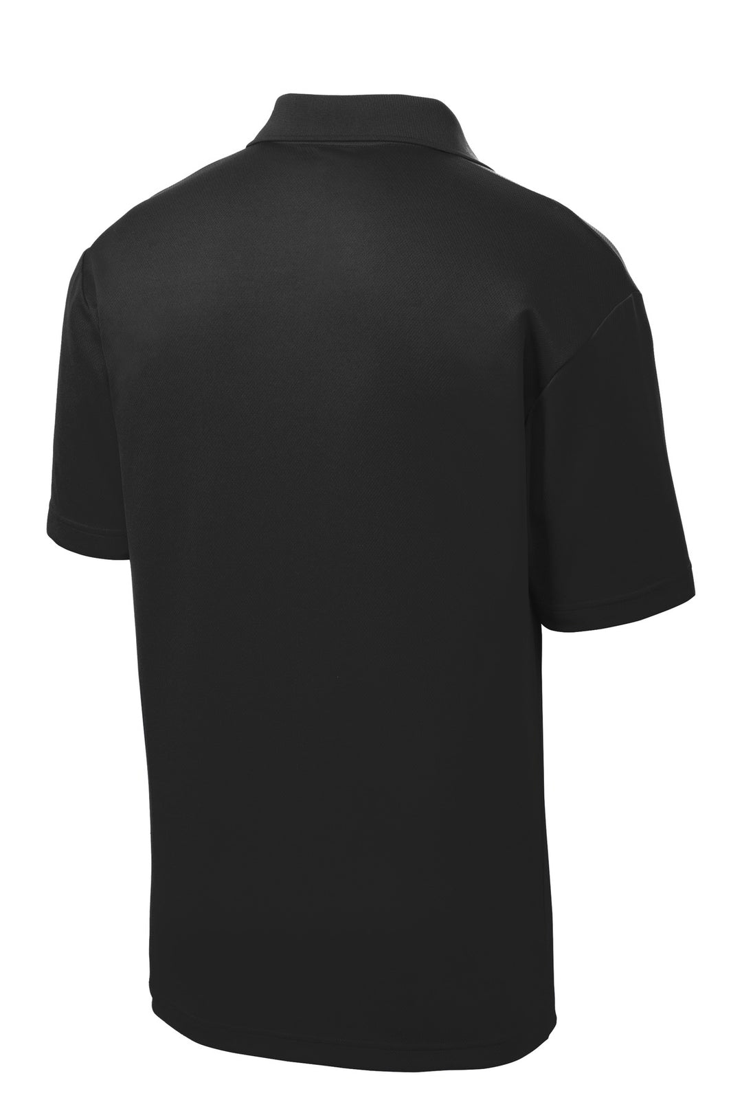 Rear View of Black Sport-Tek PosiCharge RacerMesh Polo. ST640