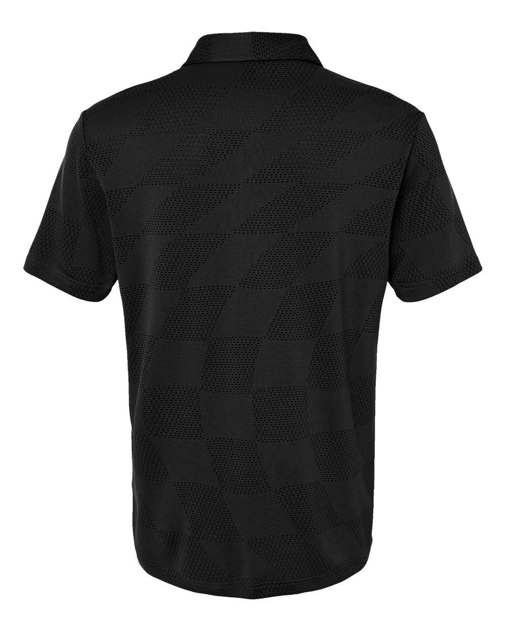 Rear View of Black Ultimate365 Textured Polo - A2004