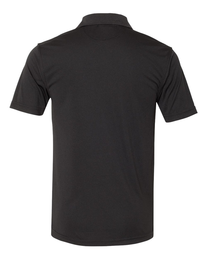 Rear View of Black Value Polyester Polo - 0100