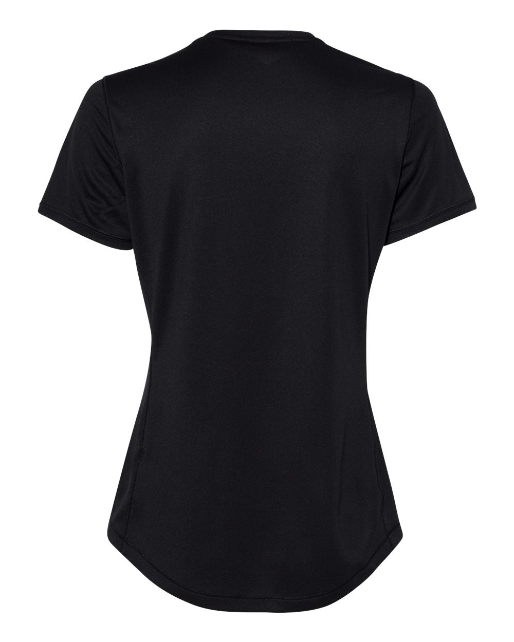 Rear View of Black Women's Sport T-Shirt - A377
