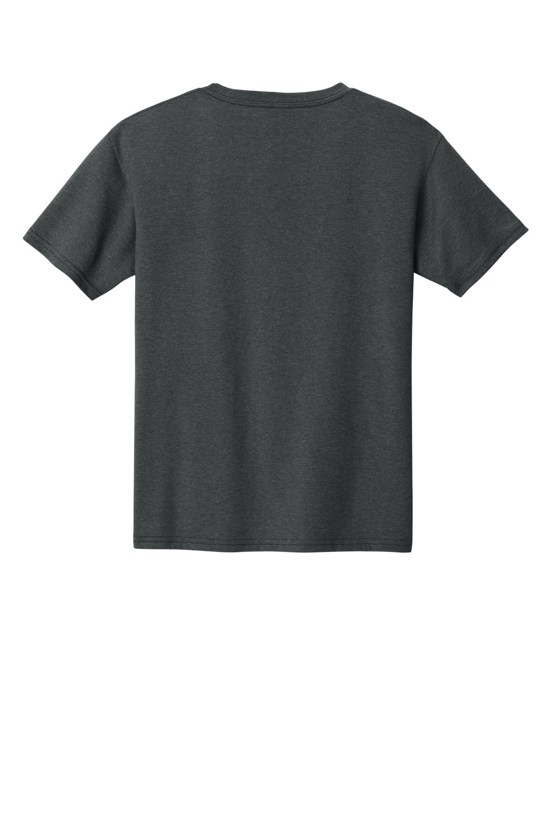 Rear View of BlkHthr Jerzees Classics Youth Cotton T-Shirt 363Y