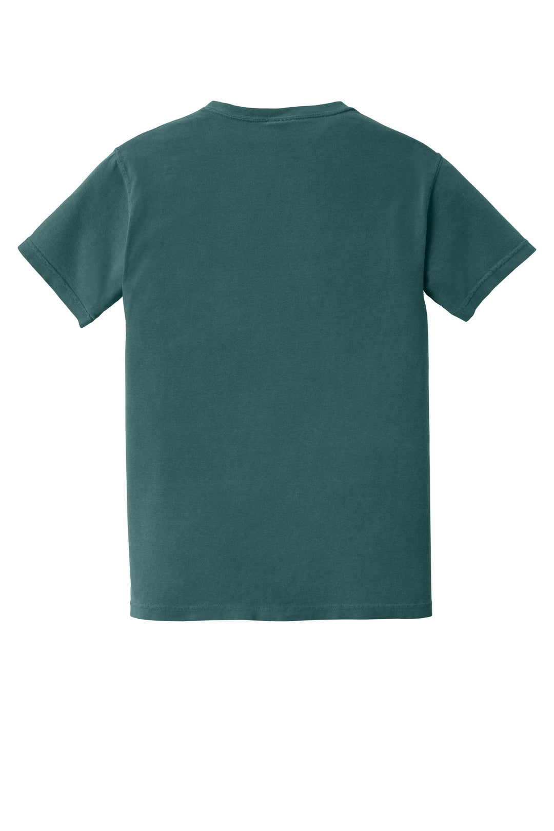Rear View of Blue Spruce COMFORT COLORS Heavyweight Ring Spun Pocket Tee. 6030