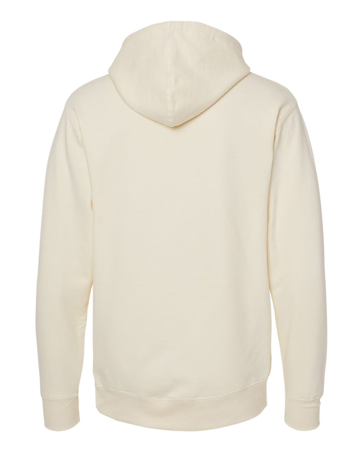 Rear View of Bone Midweight Hooded Sweatshirt - SS4500