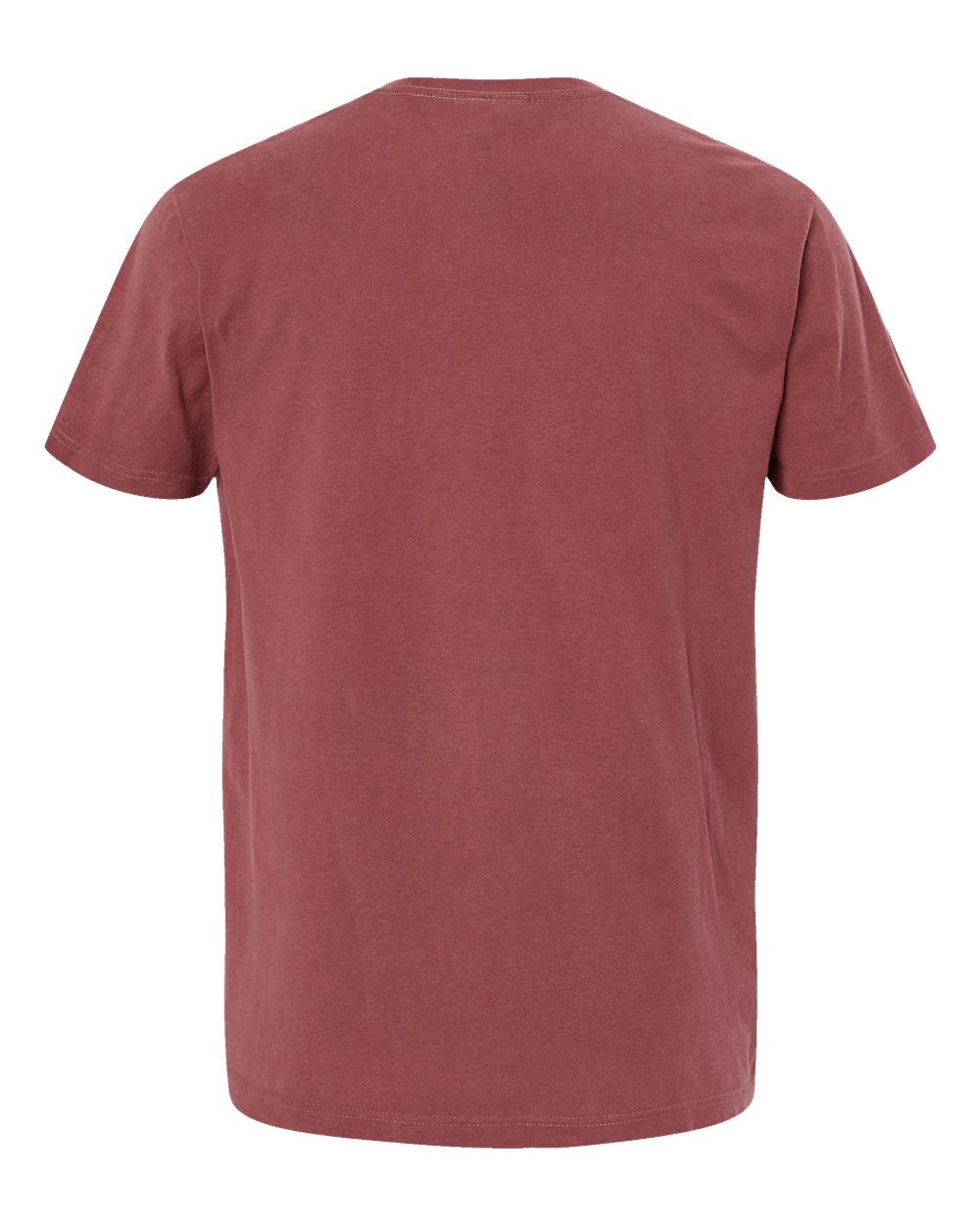 Rear View of Brick Vintage Garment-Dyed T-Shirt - 6500M