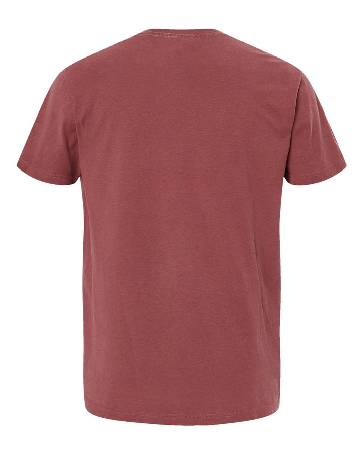 Rear View of Brick Vintage Garment-Dyed T-Shirt - 6500M