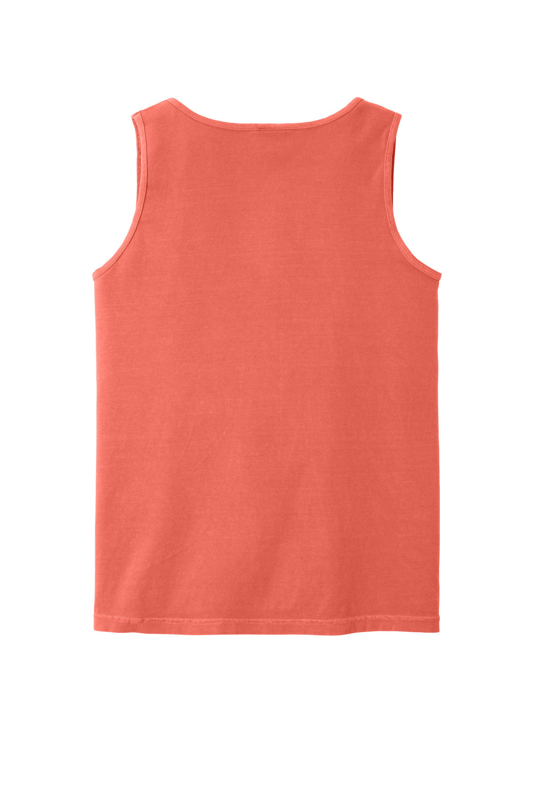 Rear View of Bright Salmon COMFORT COLORS Heavyweight Ring Spun Tank Top. 9360