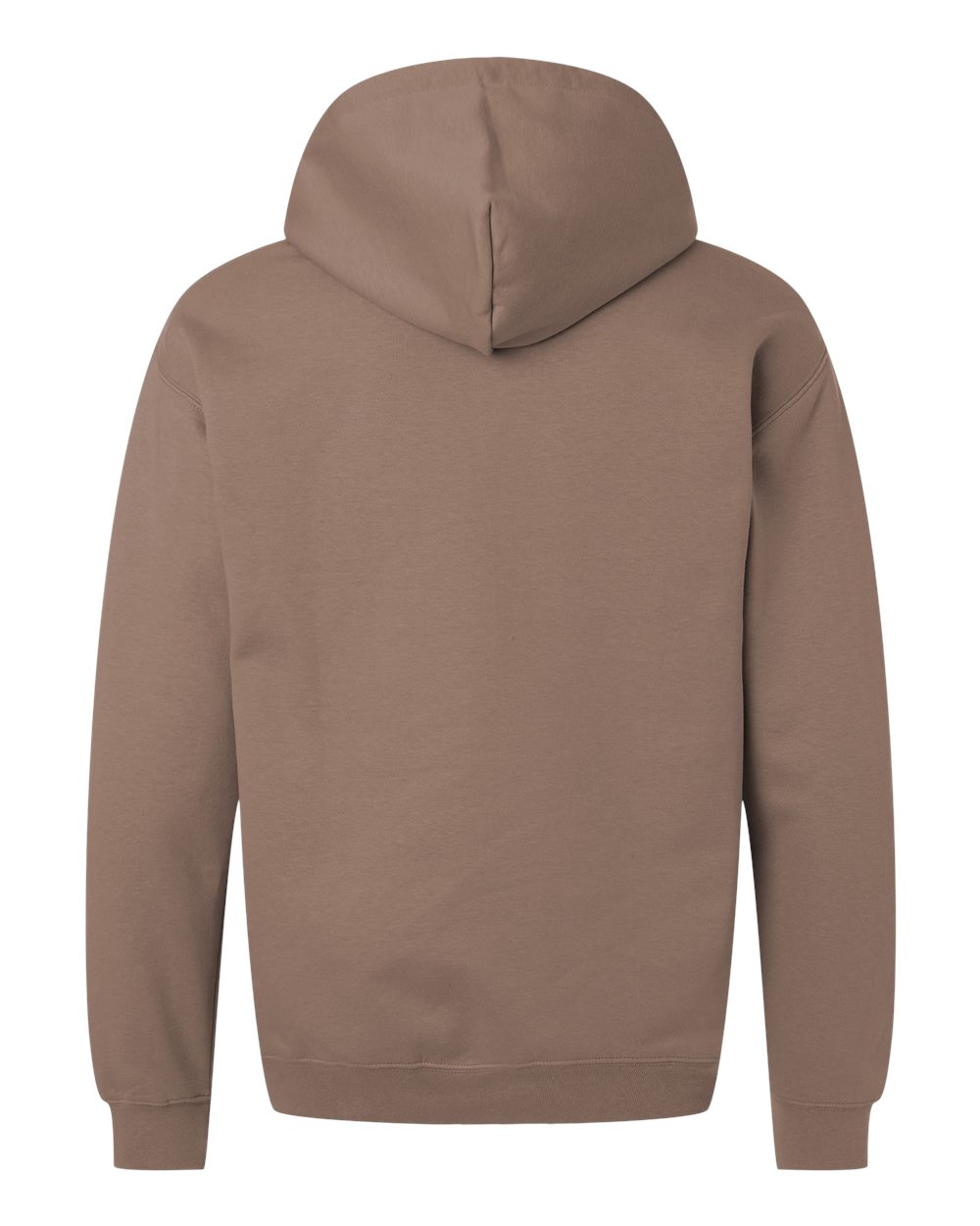Rear View of Brown Savana Softstyle® Midweight Hooded Sweatshirt - SF500