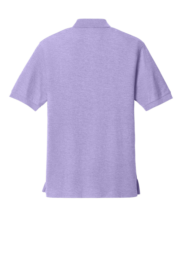 Rear View of Brt Lavender Port Authority Silk Touch Polo K500