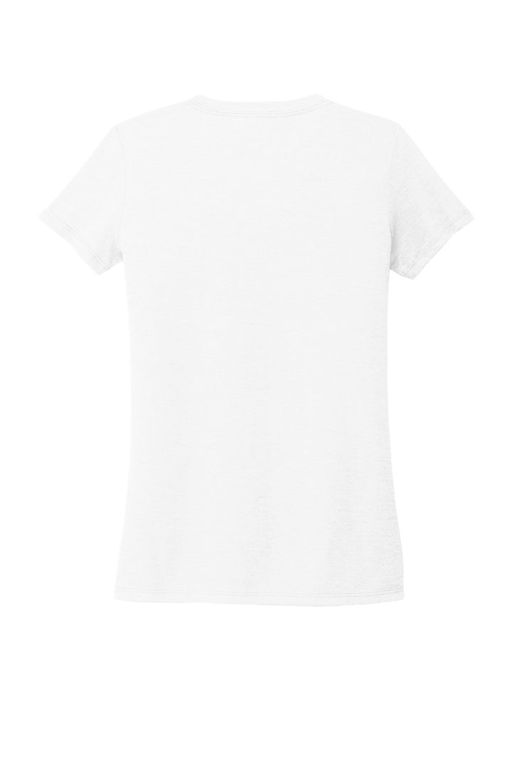 Rear View of BrtWhite Allmade Women's Tri-Blend V-Neck Tee AL2018