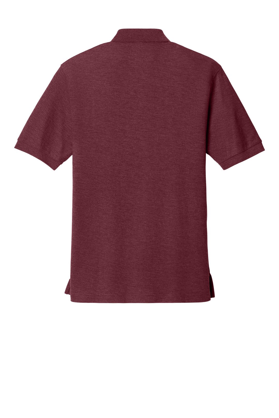 Rear View of Burgundy Port Authority Silk Touch Polo K500