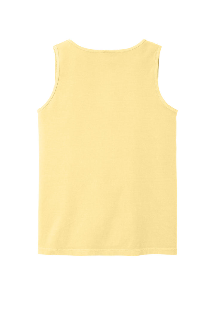Rear View of Butter COMFORT COLORS Heavyweight Ring Spun Tank Top. 9360