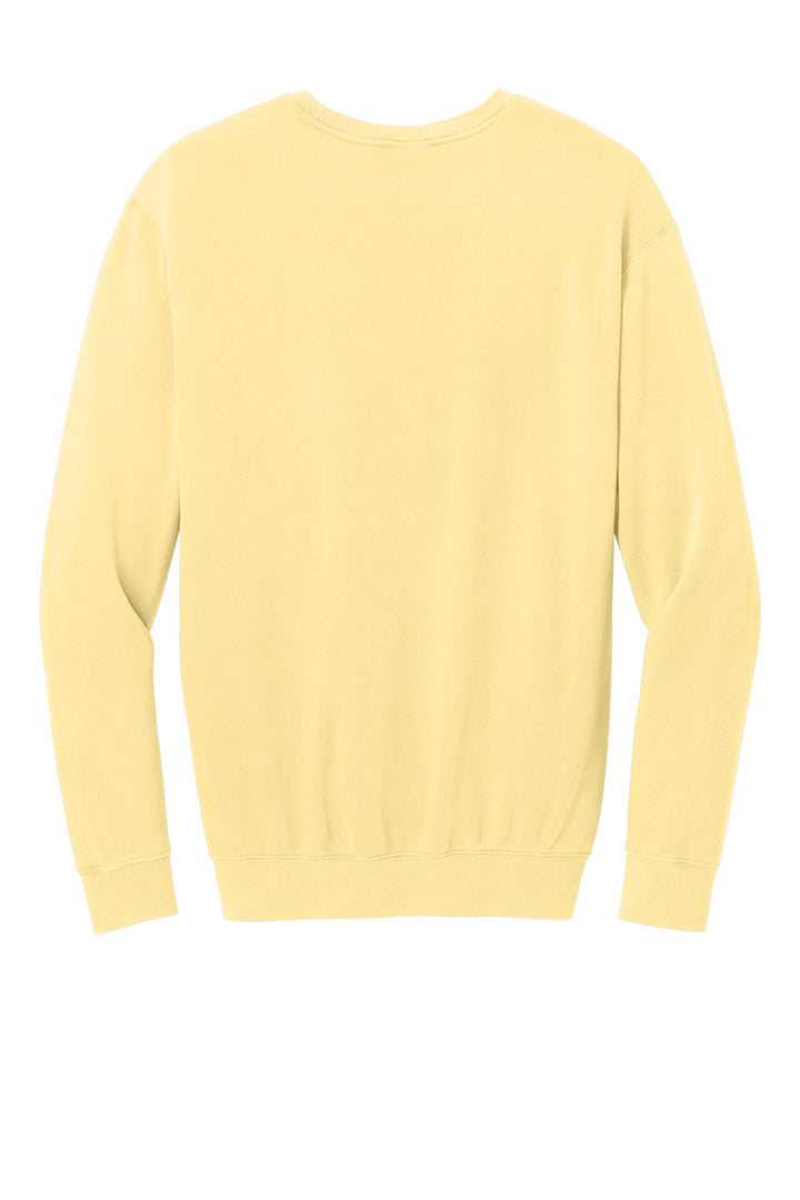 Rear View of Butter Comfort Colors Lightweight Crewneck Sweatshirt 1466